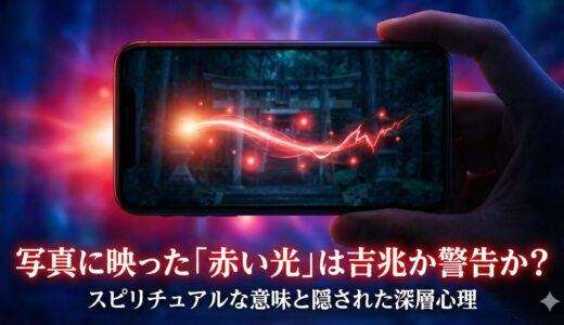 写真に映った「赤い光」は吉兆か警告か？スピリチュアルな意味と隠された深層心理【2026年最新版】